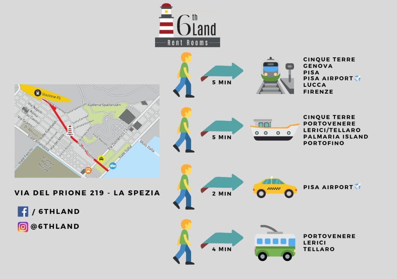 6Th Land - Rent Rooms Affittacamere La Spezia Kültér fotó